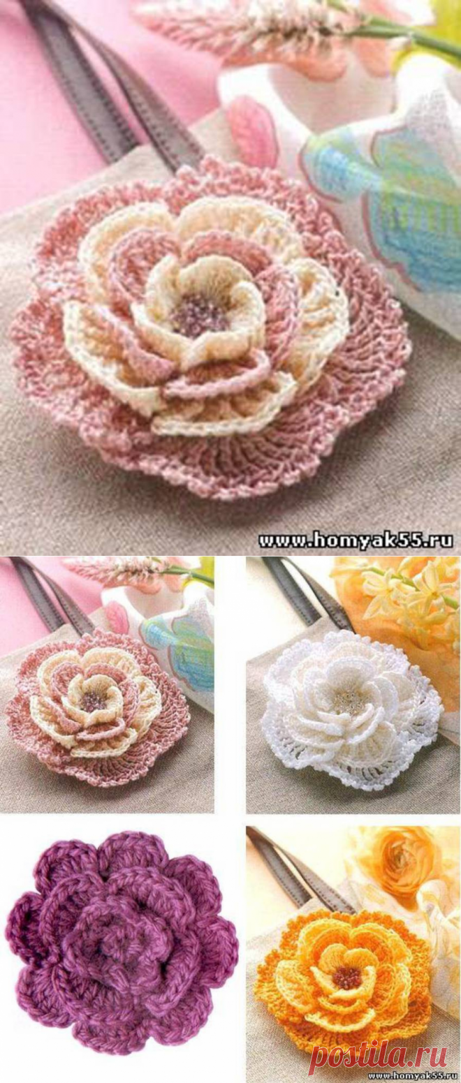 ПОТРЯСАЮЩИЙ ЦВЕТОК КРЮЧКОМ.