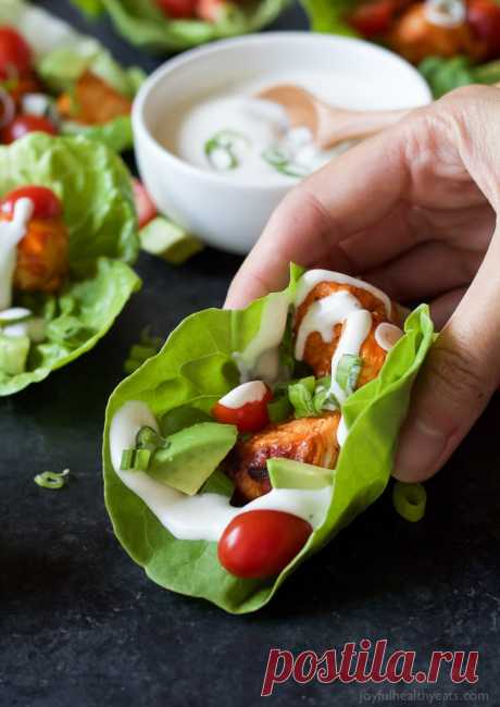 Grilled Buffalo Chicken Lettuce Wraps | Appetizer | Game day Food | Grilling Recipes