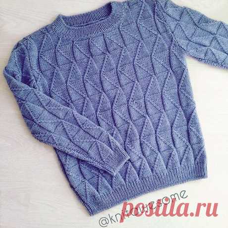 Мужской свитер 💙 По всем вопросам обращайтесь в Direct / WhatsApp 8 (977) 31 08 #knitawesome #вязание #вязаныевещи #ручнаяработа #handmade #knitting #свитер #оверсайз
