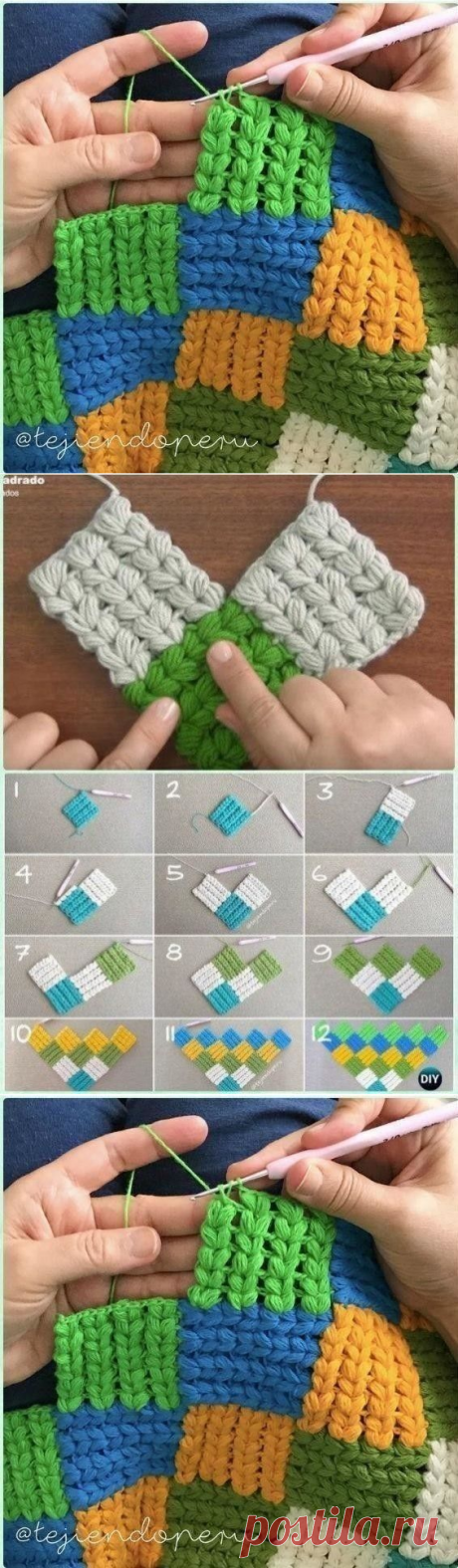 Чудесная идея для пледа крючком — Сделай сам, идеи для творчества - DIY Ideas