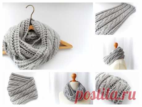 Шарф-снуд Silver  /  KNITLY.com - блог о рукоделии, мастерклассы