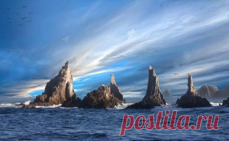 Скалы на побережье, Кудильеро, Астурия, Испания