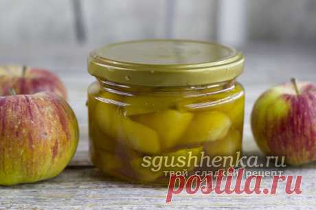 Варенье из яблок дольками прозрачное, быстрое