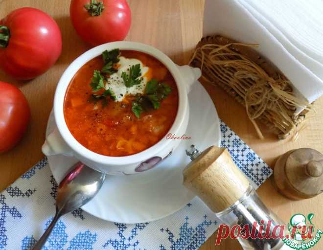 Томатные щи с добавлением яблока 
Яркий насыщенный вкус этих щей не оставит вас равнодушными. Томатный сок и яблоко сделало своё дело! Бульон для этих щей можно взять любой мясной или овощной. Я варила бульон из индейки.
Ингредиенты …