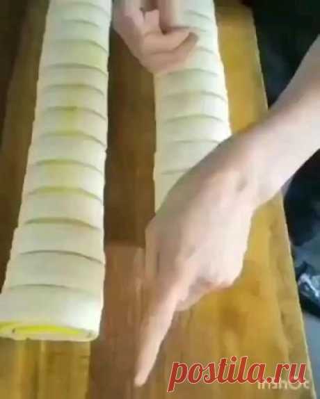 Лайфхак из теста, лепим булочки