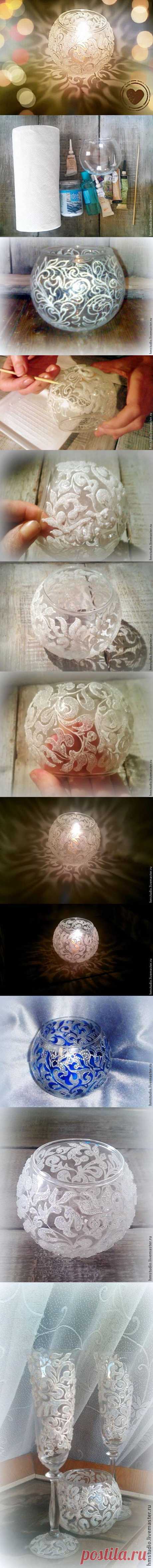 DIY Frosty Pattern Vase DIY Projects | UsefulDIY.com
