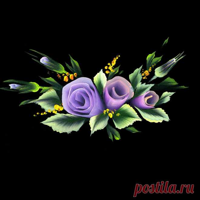 Рисунки плоской кистью от Юлии Белей