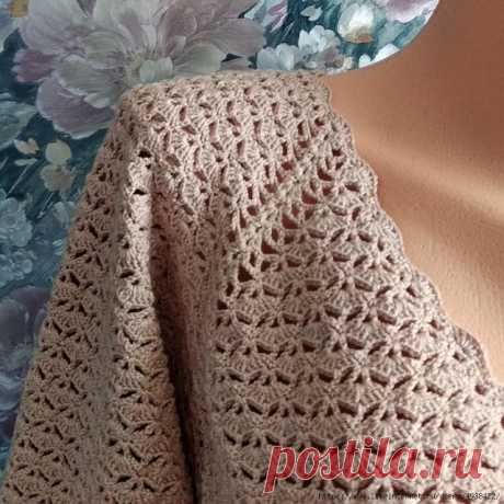 Ажурный жакет крючком. Реглан сверху. МК.