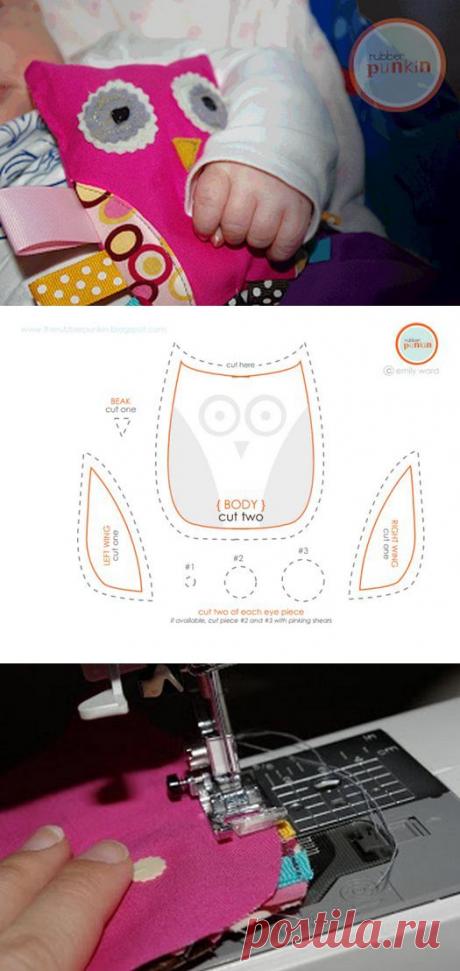Поделки своими руками - Шьем мягкую игрушку сову для малышей
