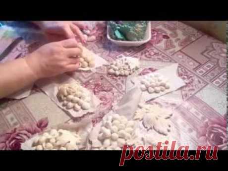 Соленое тесто, лист винограда Делается так же просто, как и гроздь.