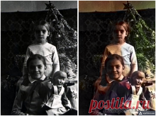 Как раскрасить старую черно-белую фотографию