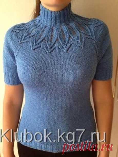 Свитерок с круглой кокеткой | Клубок