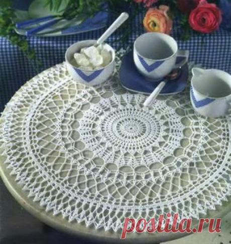Салфетка с великолепными узорами - вязание крючком на kru4ok.ru