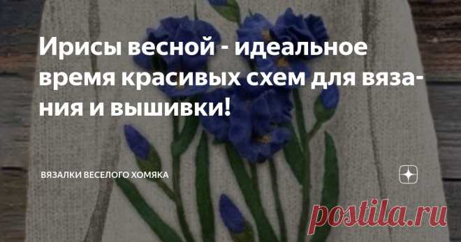 Ирисы весной - идеальное время красивых схем для вязания и вышивки! Статья автора «Вязалки Веселого Хомяка» в Дзене ✍: Весна всегда была фаворитом времен года, время обновления, ведь мы знаем, что за ней последует лето с его солнечными днями и теплым ветерком.