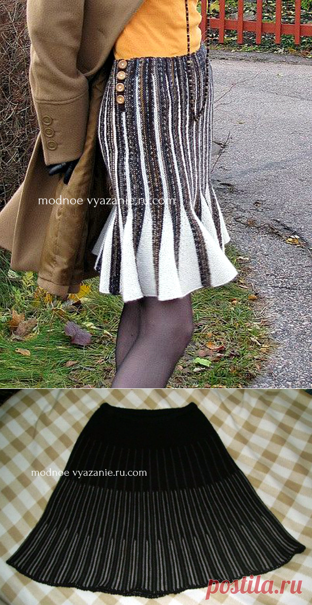 Юбки вязаные спицами поперек укороченными рядами - Klubok.Modnoe Vyazanie.ru.com
