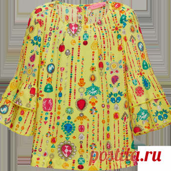 Блузка для девочки, цвет лимонный