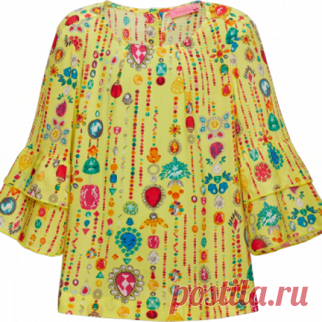 Блузка для девочки, цвет лимонный