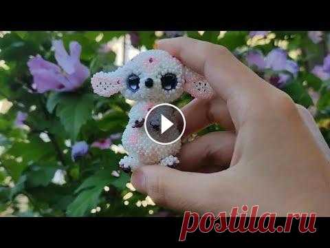 Ушан (зайчик) из бисера . Амигуруми. Подробный мастер-класс.2 Часть Голова с глазами. Постаралась всё рассказать максимально понятно...
