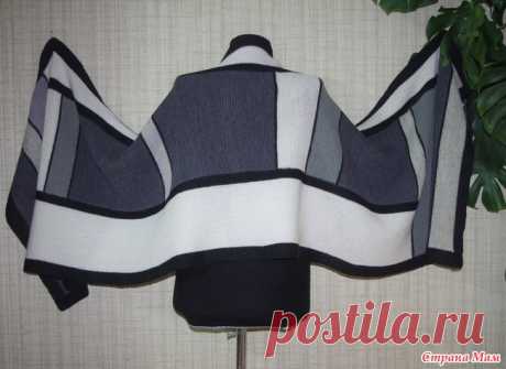 Палантин "Все оттенки истины" или "50 оттенков серого" Вот увидела такой палантин и поняла, что я ХОЧУУУУ его связать. На Раве увидела у Laura Aylor  Описание платное, но я вязала сама, по картинке.