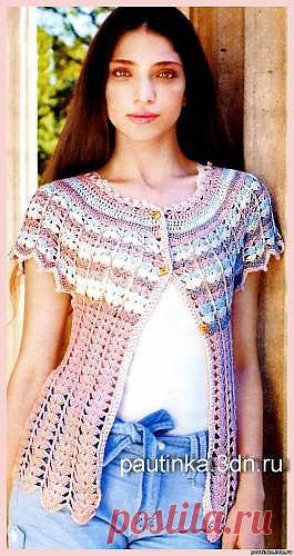 Летняя кофточка "Кремовый соблазн". Схема вязания крючком бесплатно. - Схемы вязания кофты - Схемы для вязания - Уроки вязания крючком - Вязание крючком, мотивы, схемы для вязания крючком