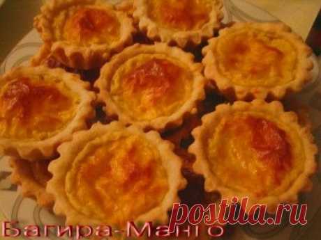 Тарталетки с сырно-творожной начинкой
