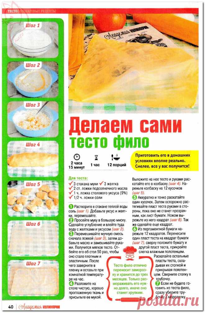 Делаем сами тесто фило