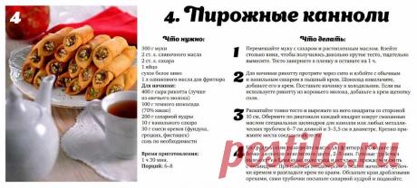 Пирожные канноли