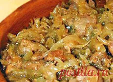 Вкуснейший бигос из свежей капусты с мясом. Только от одного вида захлебнешься слюной! А какое оно ароматное!!!