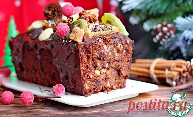 Рождественский шоколадный кекс - кулинарный рецепт