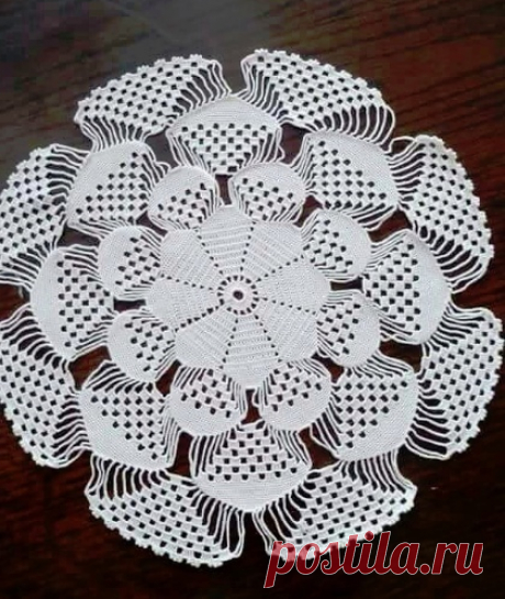 Ажурная салфетка крючком