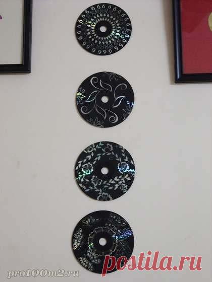 Украшение для стен из CD-диска