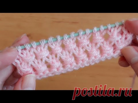 Красивый 👍узор спицами для джемпера, туники, блузона.