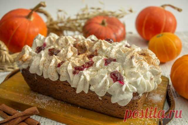 Творожный кекс с тыквой — Ботаничка