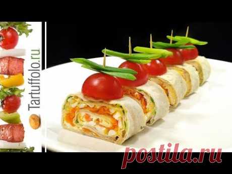 НОВОГОДНЯЯ ЗАКУСКА - Рулетики с Печенью Трески