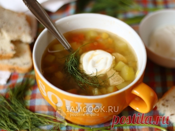 Диетический гороховый суп — рецепт с фото Диетический суп с куриным филе, овощами и горохом приготовим за час. Очень легкое, питательное и полезное блюдо для взрослых и детей!