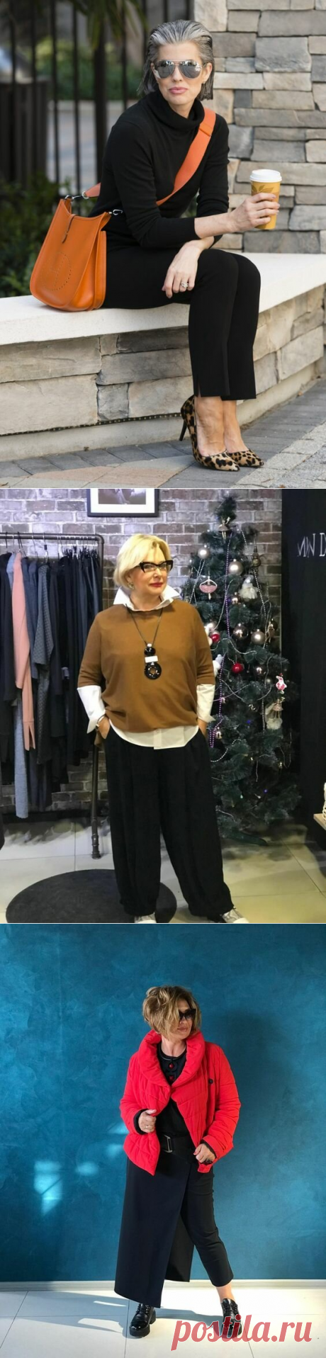 10 образов от женщин 50+, которые докажут, что черные брюки – это не скучно и не банально. Они умеют их носить | Эликсир молодости | Яндекс Дзен