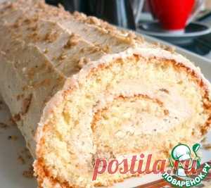 Рулет с творогом и халвой