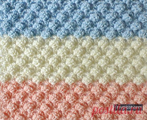 Узор крючком " Попкорн".