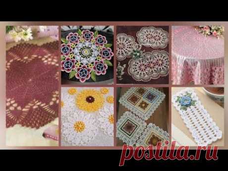 Most Beautiful Free Hand Crochet Work Table Runner And Table Clothes Design Idea