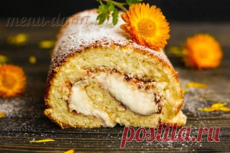 Бисквитный рулет: рецепт с фото (готовим пошагово в домашних условиях)