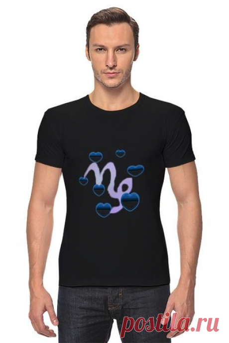 Футболка Стрэйч (Мужская) &quot;Романтичный гороскоп - козерог.&quot; от Hatulia - Printio