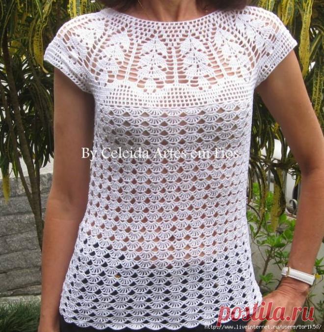 Летний топ крючком схемы и описание для начинающих