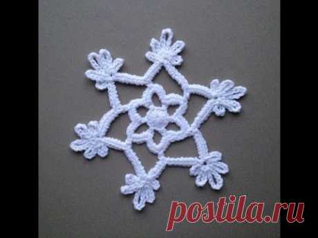 How to Crochet a Snowflake Pattern #5 │by ThePatterfamily
