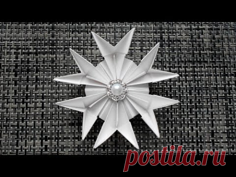 Как сделать Объемную Снежинку из бумаги к Новому году