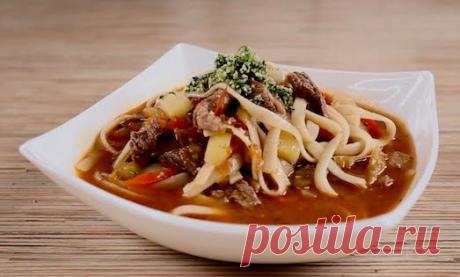 Вкусный и сытный суп лагман — Вкусные рецепты