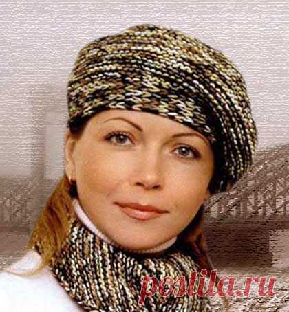 Классика – берет спицами 2010-2011 | ВЯЗАНИЕ ШАПОК: женские шапки спицами и крючком, мужские и детские шапки, вязаные сумки
