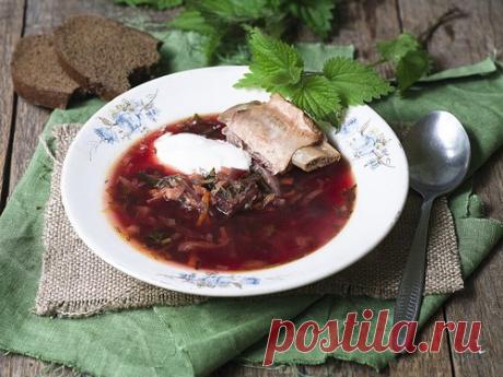 Борщ с крапивой - рецепт с пошаговыми фото / Меню недели