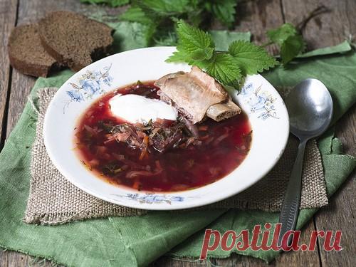 Борщ с крапивой - рецепт с пошаговыми фото / Меню недели