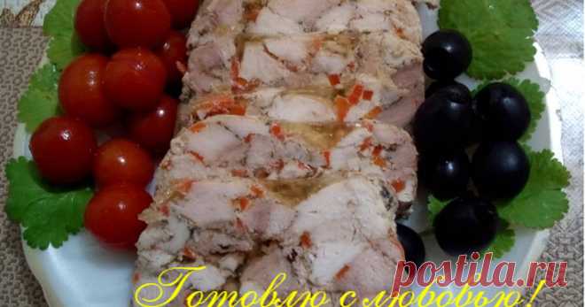 Ветчина  из куриного мяса Автор рецепта Светлана Скребнева Классный рецепт - Ветчина  из куриного мяса! Домашняя ветчина из курицы - самый простой рецепт. Мясо получается очень вкусным, а главное, никаких вредных 
