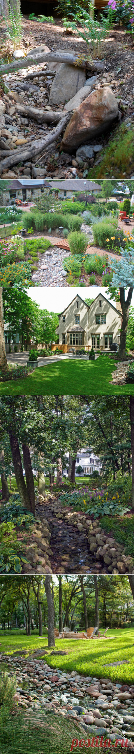 Идея дизайна Dry Creek Beds Landscaping Дизайн интерьера, фото, декор и идеи для дома
